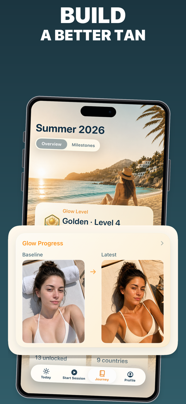 Build a better tan with private glow progress