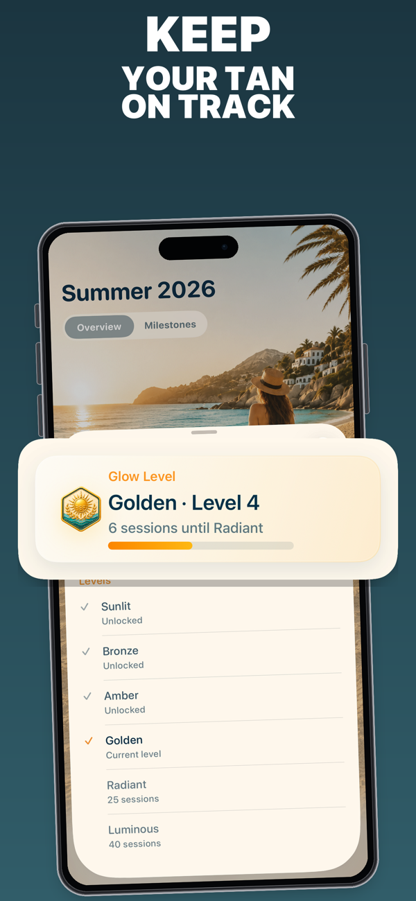 Track progress through Tantastic glow levels